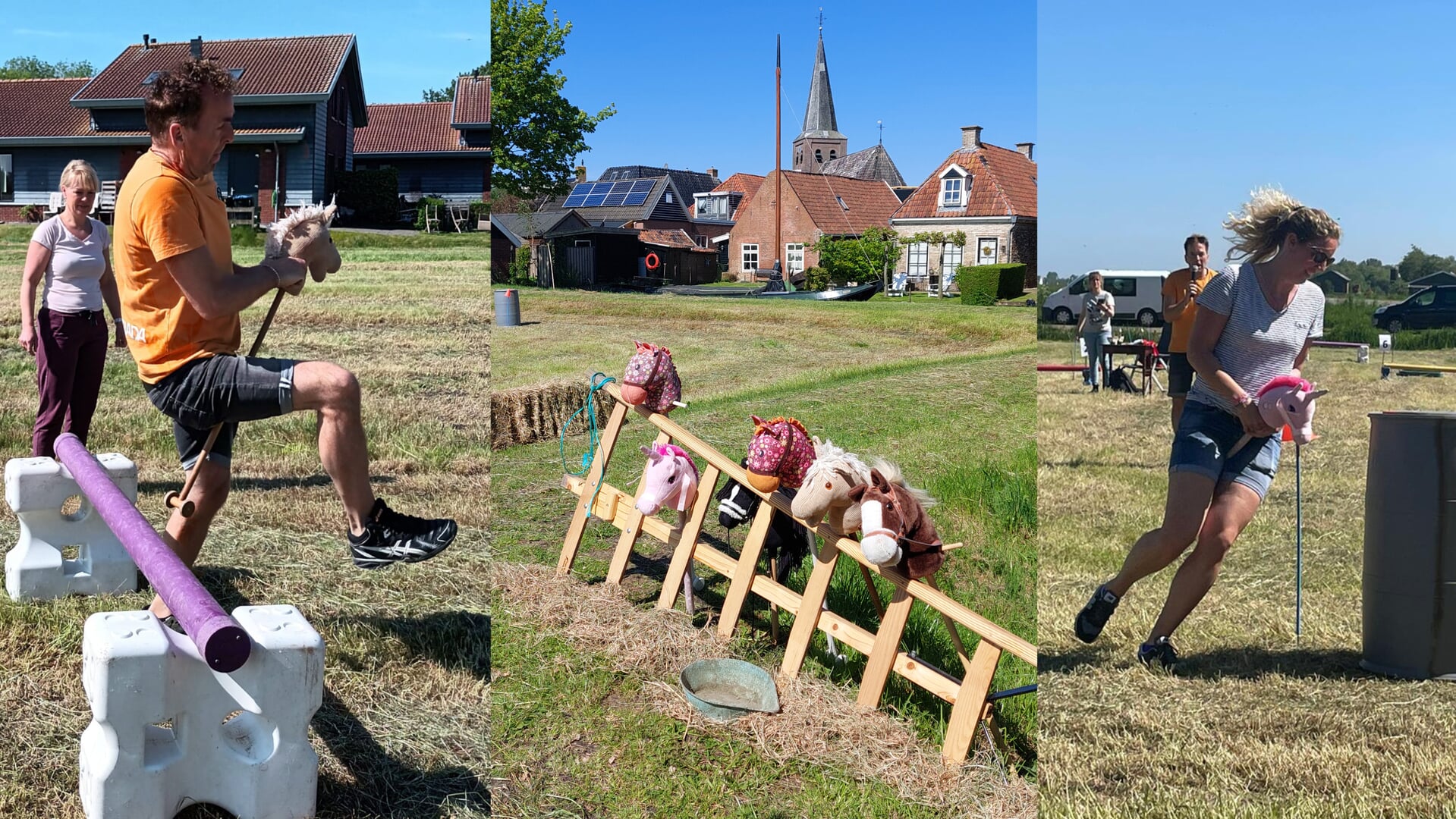 Stokpaard race tijdens 2e editie Jumping Warten