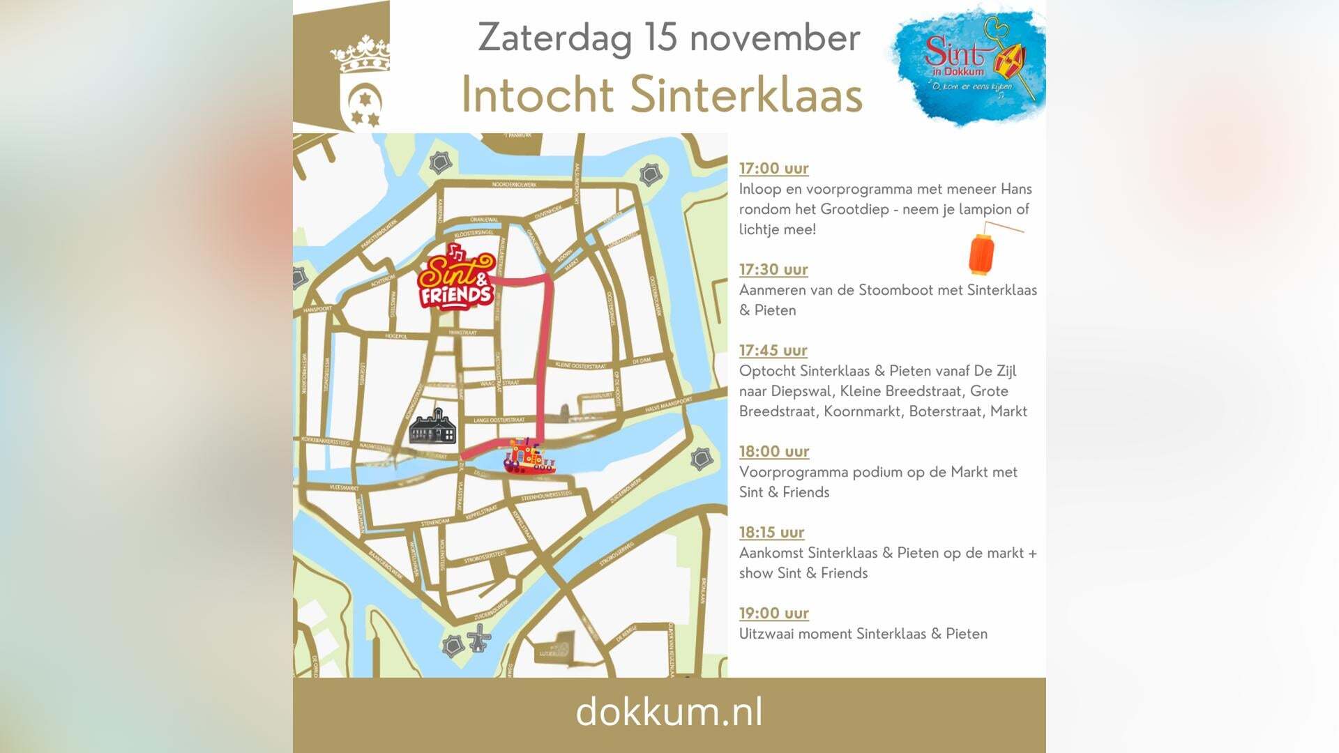 Het is gelukt – Sinterklaas komt naar Dokkum!