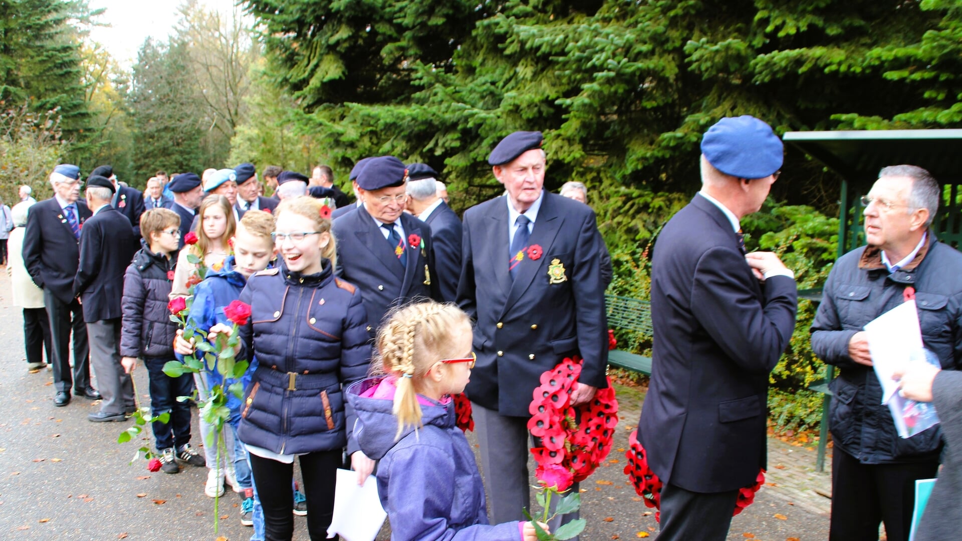 Poppykransen op Britse graven