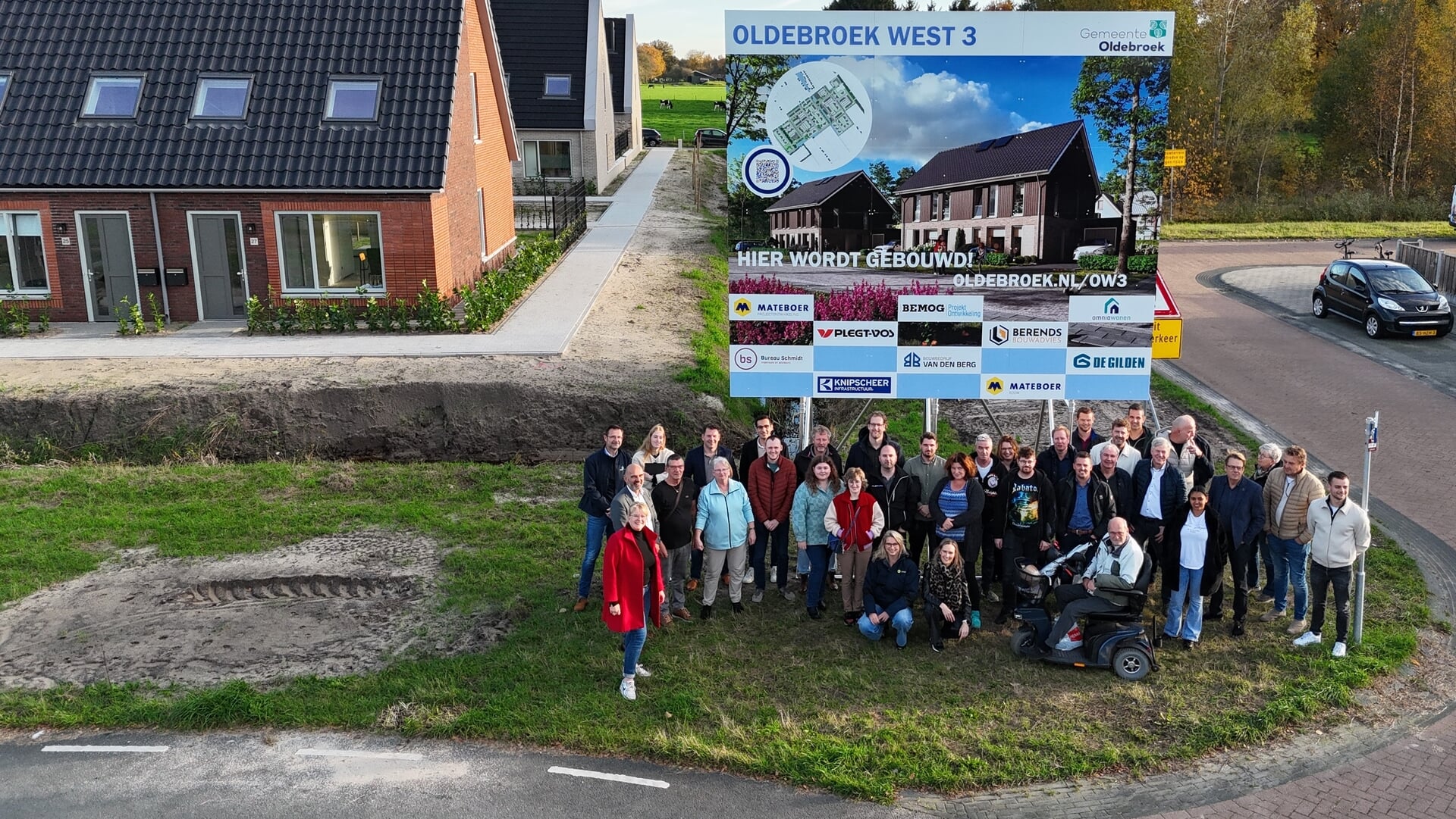 Feestelijke onthulling bouwbord Oldebroek West III: start volgende bouwfase