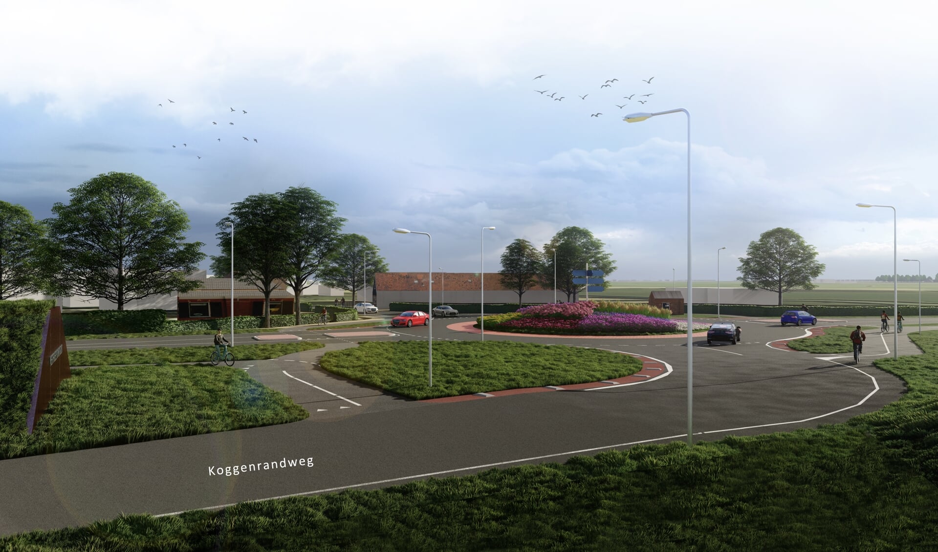 Afsluiting deel Westfriesedijk bij Aartswoud