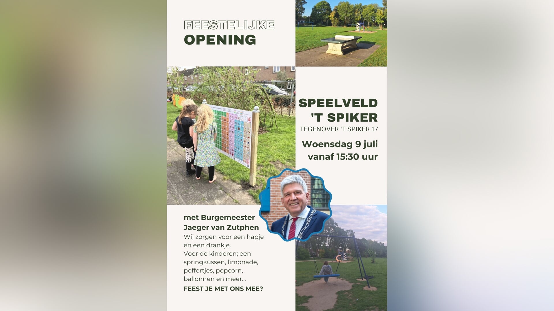 Feestelijke opening van vernieuwd Fijn Speelveld ’t Spiker