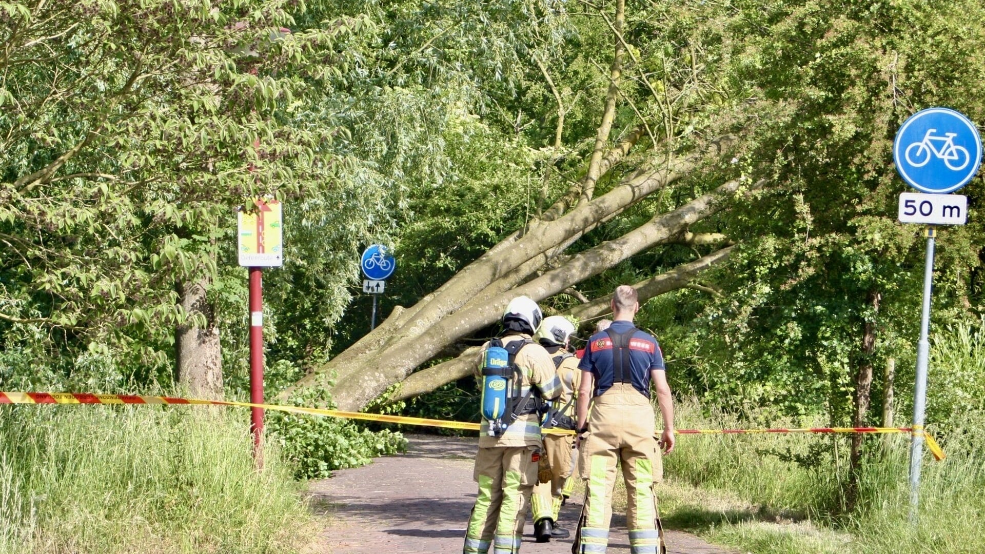 Omgevallen boom veroorzaakt gaslekkage aan Randijk in Nieuwegein