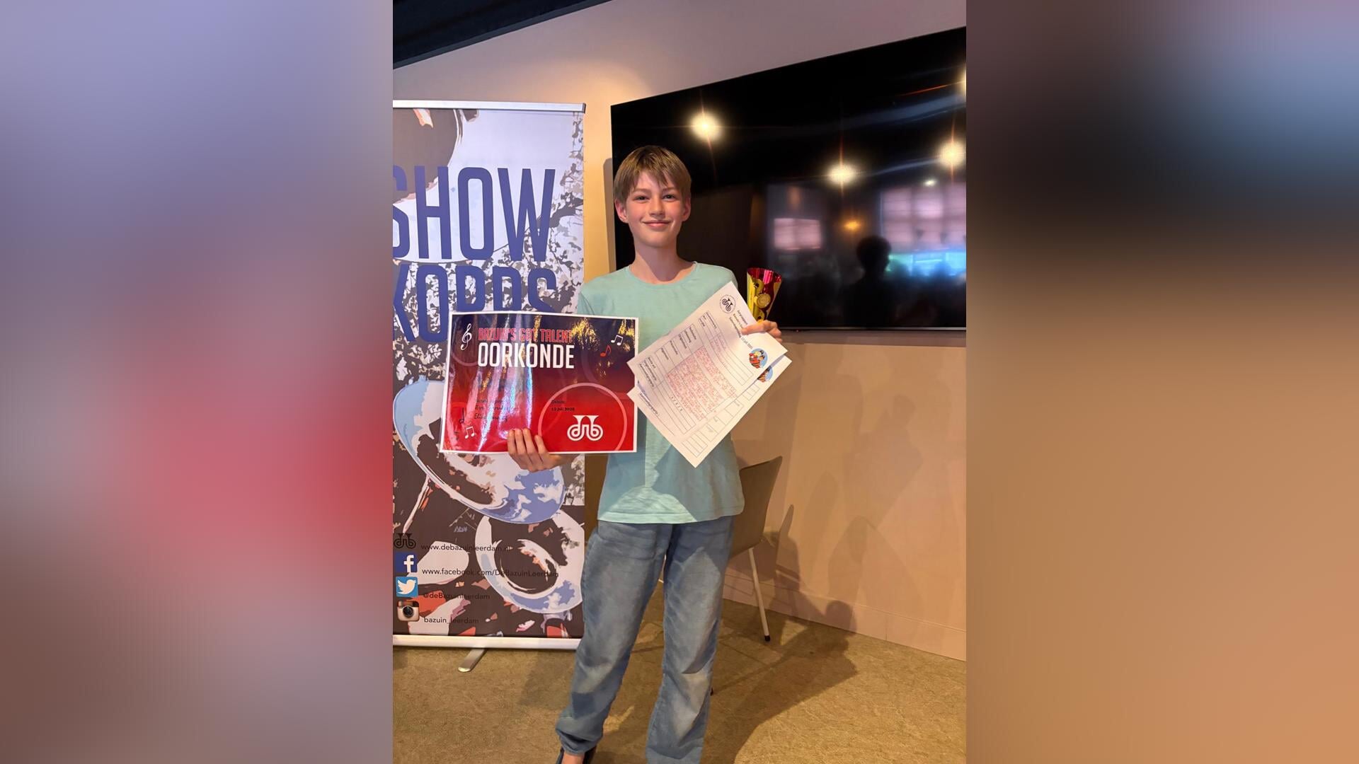 Jeugdlid Ewout winnaar van derde editie Bazuin’s Got Talent