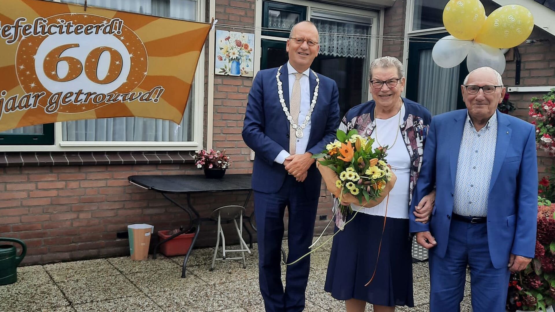 Echtpaar De Bruijn uit Hoornaar 60 jaar getrouwd