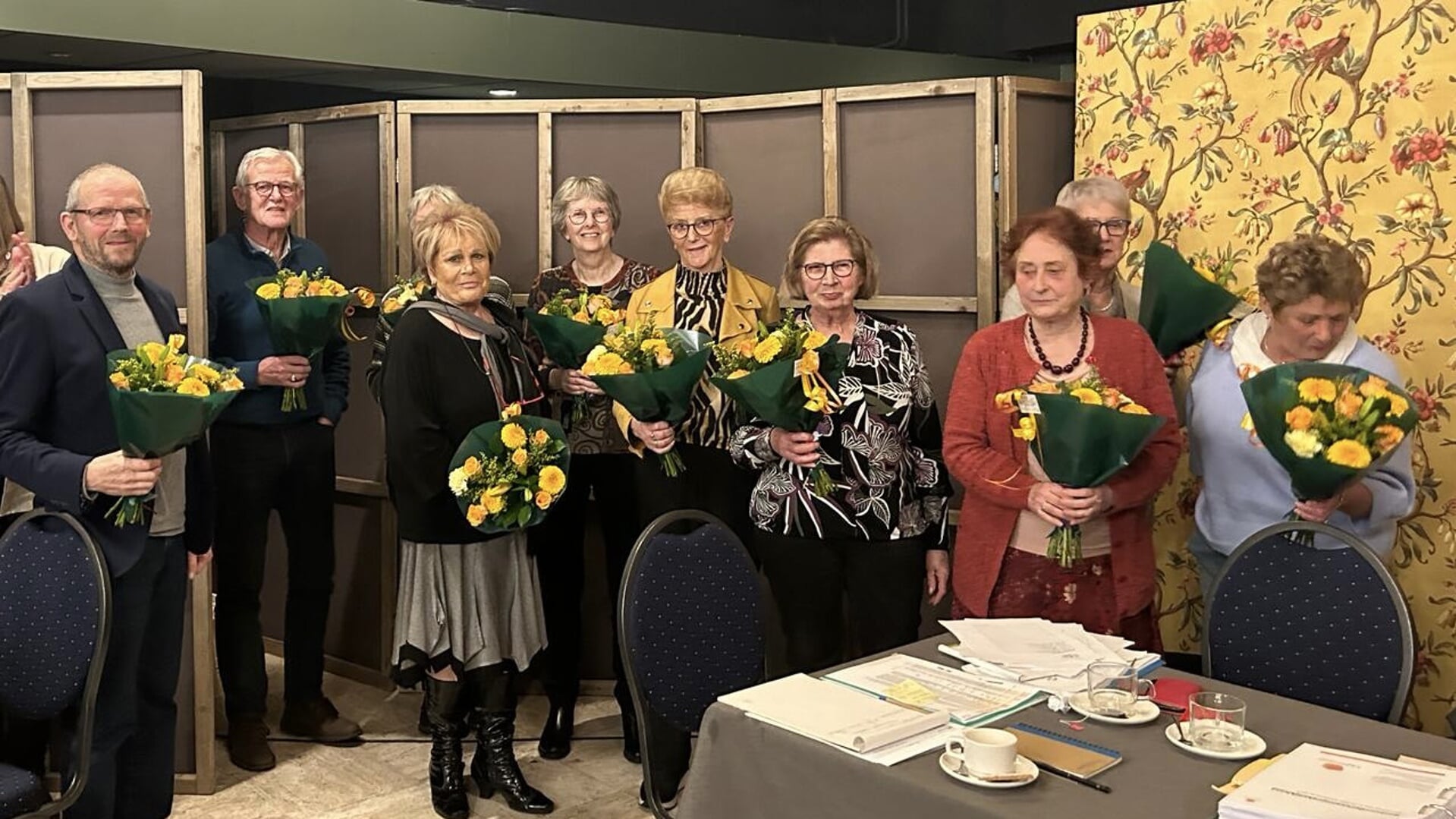 Jubilarissen bij Bridge Club Den Dungen