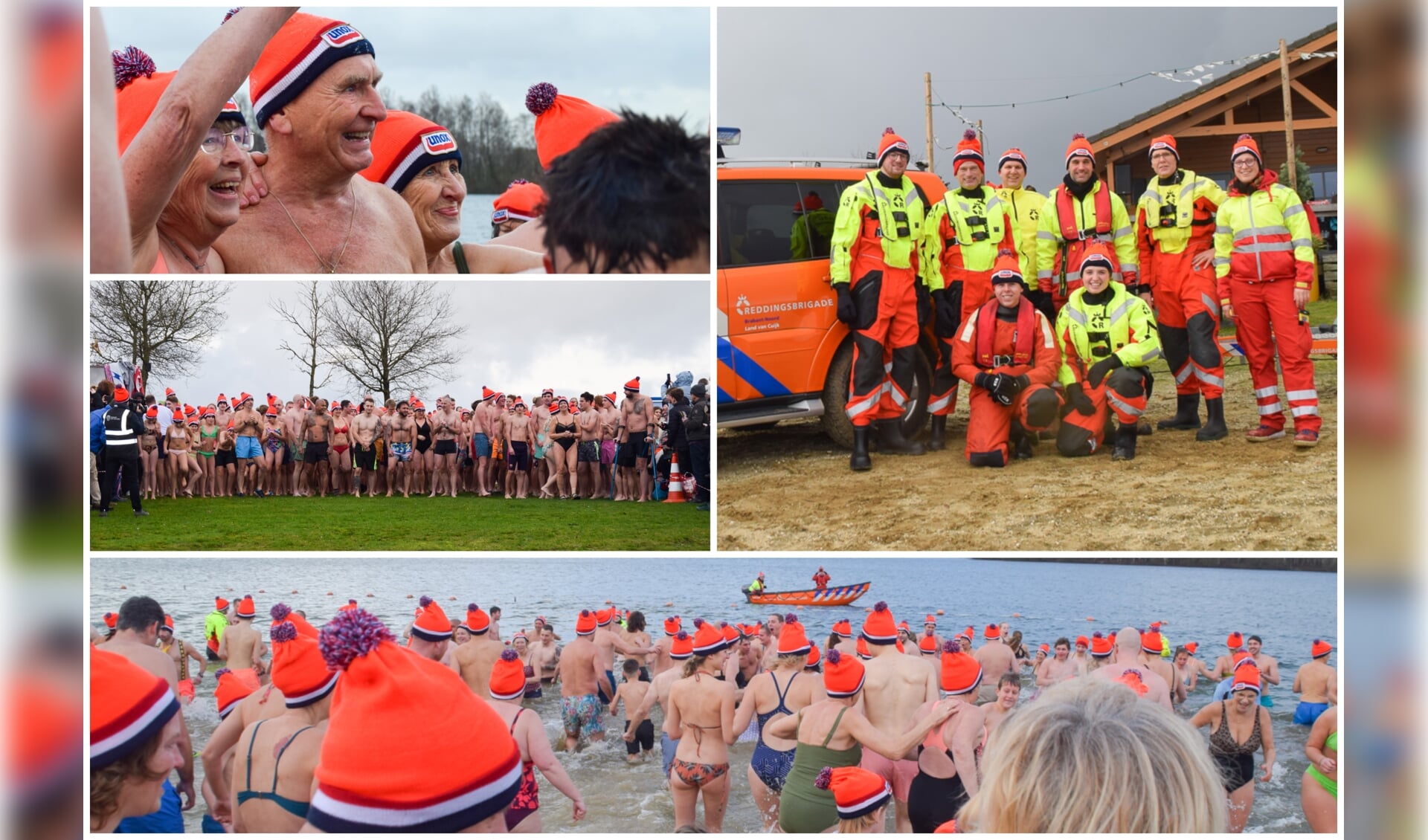 Nieuwjaarsduik op 1 januari in Langenboom