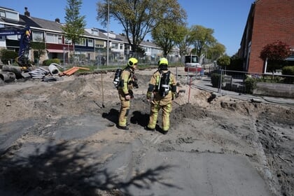 Gaslek door werkzaamheden in de Oudelandstraat in ‘s-Gravenzande