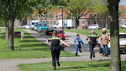 The Hunt Schiedam: Honderd kinderen vluchten voor de politie