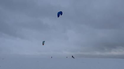 Snowboarden op de Vlagheide