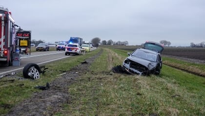 Zeer ernstig ongeval op N242 bij Nieuwe Niedorp, weg volledig afgesloten