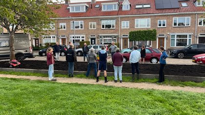 Bewoners zetten zelf nieuwe beplanting in Haarlems plantsoen