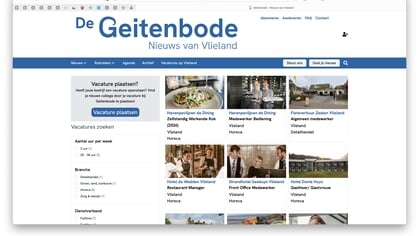 Nieuwe vacaturepagina op de website van De Geitenbode
