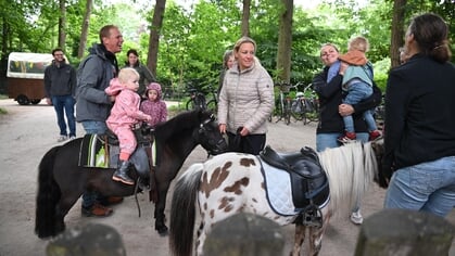 Gezellige drukte op open dag kinderboerderij