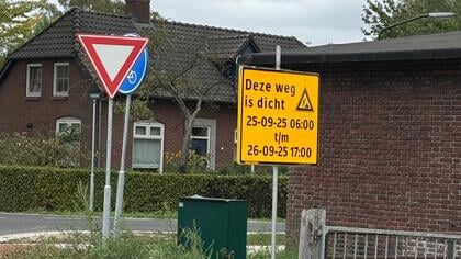 Herstel fietspad kruising Bobbenagelseweg: weg tijdelijk dicht