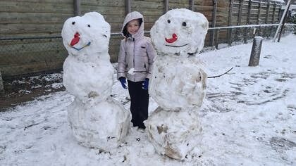 De mooiste sneeuwpop van Rooi!