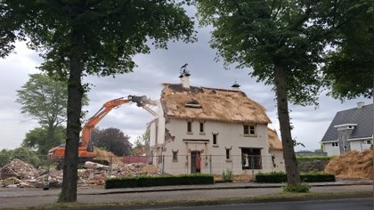 Kenmerkend huis naar de vlakte
