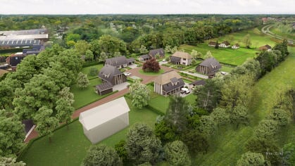 Pocketpark bij zes vrijstaande woningen aan de Fokko Kortlanglaan in Harderwijk komt in gemeentelijk beheer
