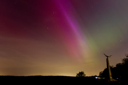 Noorderlicht in nacht van vrijdag op zaterdag goed te zien op de Ginkelse Heide