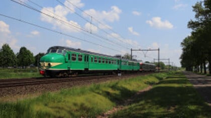 Historische trein stopt in Bilthoven tijdens Open Monumentendag