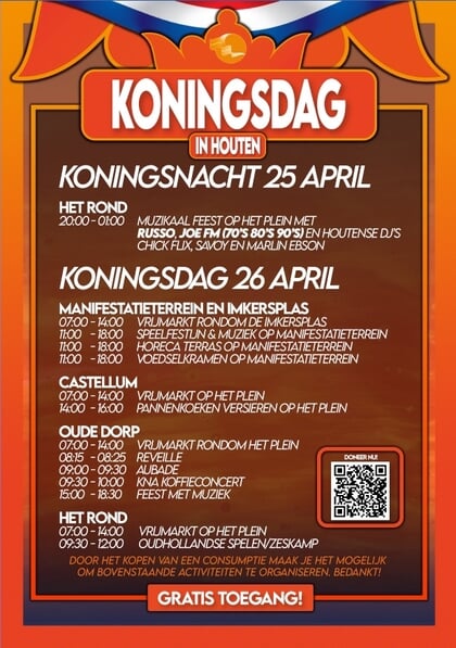 Programma Koningsnacht en Koningsdag 2025