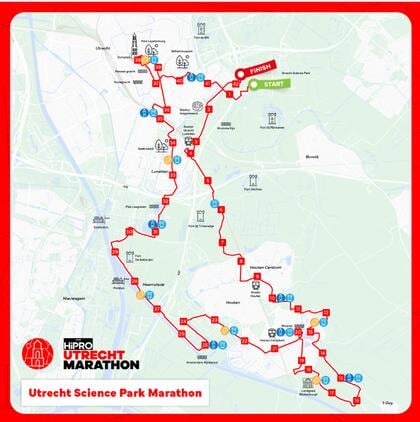 Utrecht Marathon komt zondag 18 mei door Houten, dit is de route