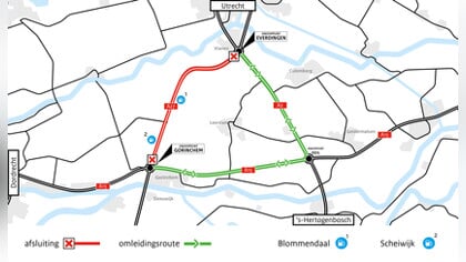 Zomerafsluitingen A27 op traject Houten - Hooijpolder