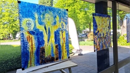 Ramen uit Nieuwe Kerk nu in de Plantagekerk in Harderwijk ondergebracht