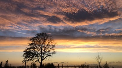 Lezersfoto: wisseling van seizoenen levert spectaculaire zonsondergangen op