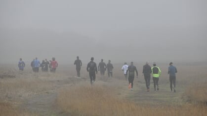 Snertloop in mistige Slufter