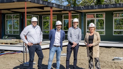 Eerste tijdelijke lokalen geplaatst vanwege schoolverbouwingen in Bergambacht